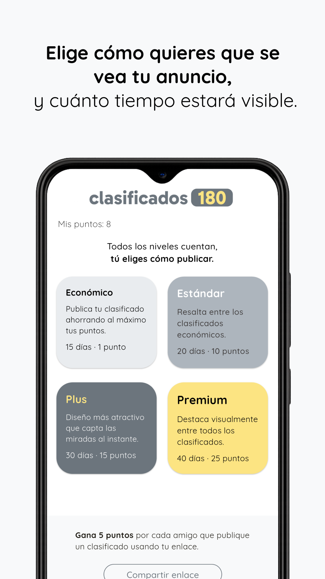 Elige cómo destacar tu anuncio